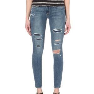 PAIGE Skyline Ankle Peg Distressed Jeans size 25